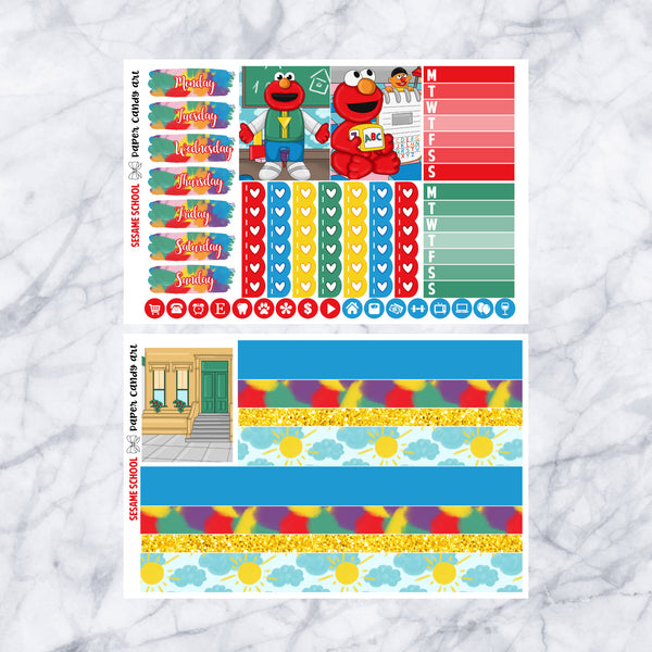 EC DELUXE KIT Sesame School // Weekly Planner Stickers Kit // Erin Condren