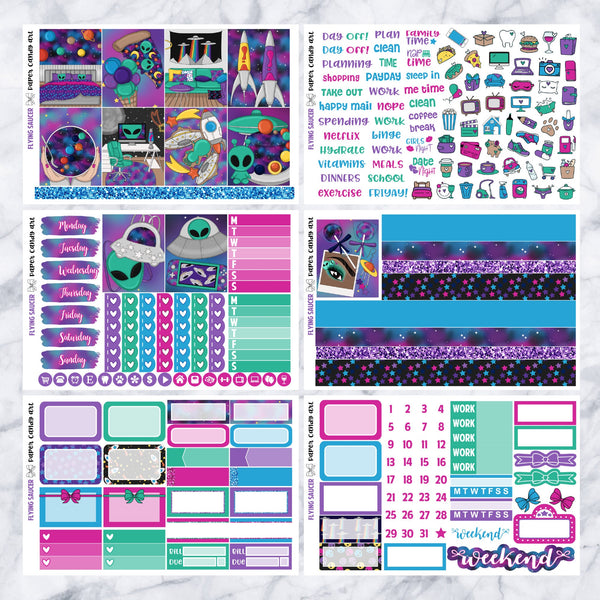 EC MINI Kit Flying Saucer // Weekly Planner Stickers Kit // Erin Condren