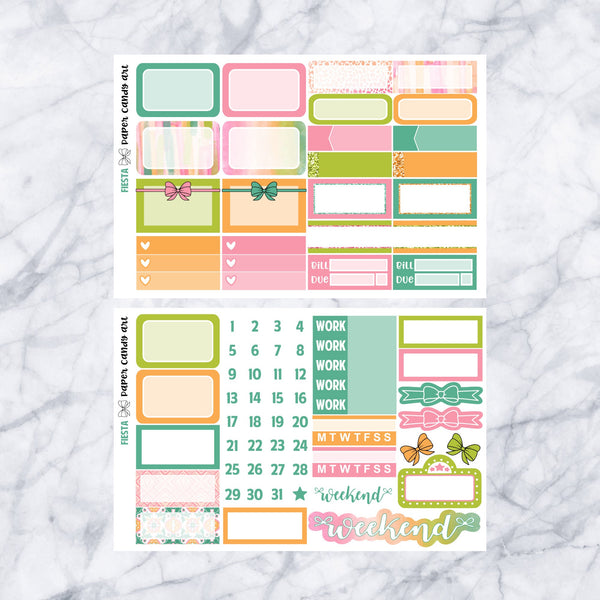 HP MINI Kit Fiesta // Weekly Planner Stickers Kit // Happy Planner Classic