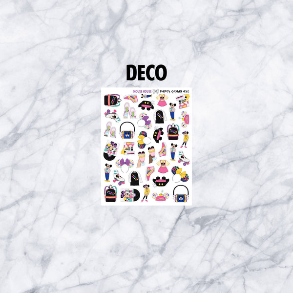 ADD-ONS Mouse House // Planner Stickers // double box, glitter headers, full boxes, deco, fashion girls