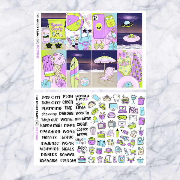 HP MINI Kit Spaced Out // Weekly Planner Stickers Kit // Happy Planner Classic