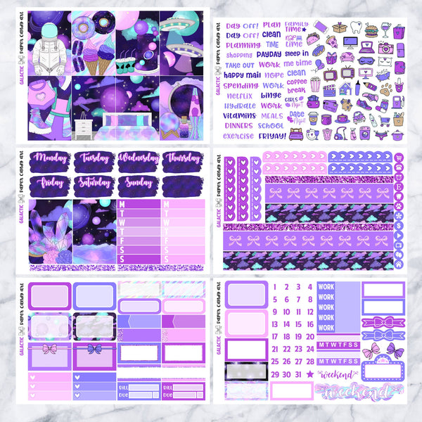 HP MINI Kit Galactic // Weekly Planner Stickers Kit // Happy Planner Classic