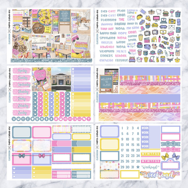 EC MINI Kit Classroom // Weekly Planner Stickers Kit // Erin Condren
