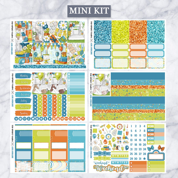 EC Kit Birthday Boy // Weekly Planner Stickers Kit // Erin Condren