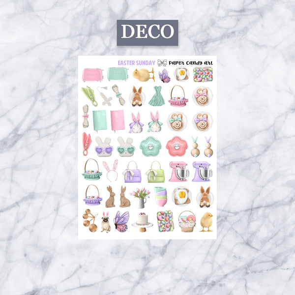 ADD-ONS Easter Sunday // Planner Stickers // double box, glitter headers, full boxes, deco, fashion girls