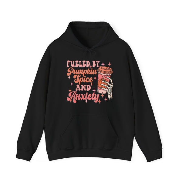 Fueled By Pumpkin Spice and Anxiety Unisex Heavy Blend™ Hooded Sweatshirt