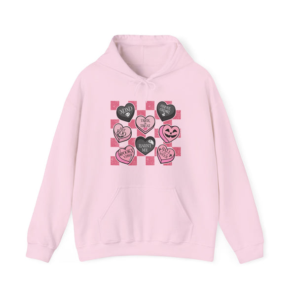 Pink Candy Hearts Unisex Heavy Blend™ Hooded Sweatshirt