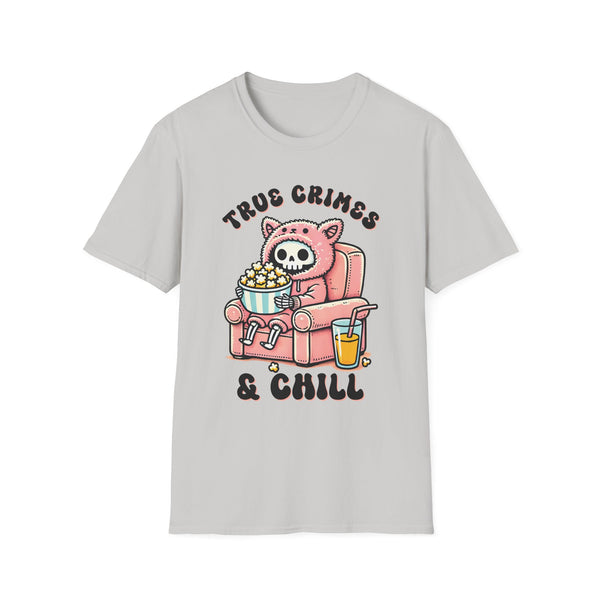 True Crimes and Chill Unisex Softstyle T-Shirt