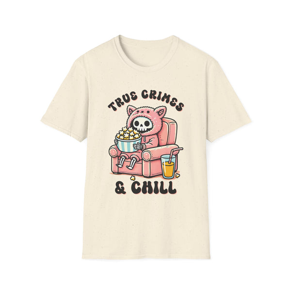 True Crimes and Chill Unisex Softstyle T-Shirt