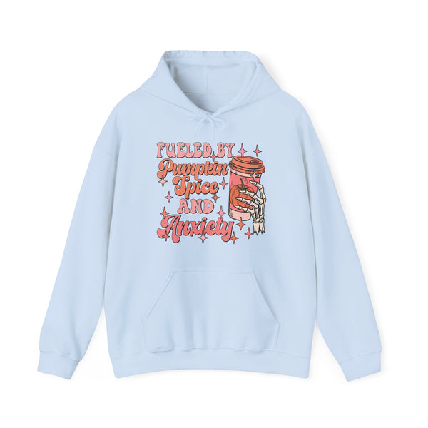 Fueled By Pumpkin Spice and Anxiety Unisex Heavy Blend™ Hooded Sweatshirt