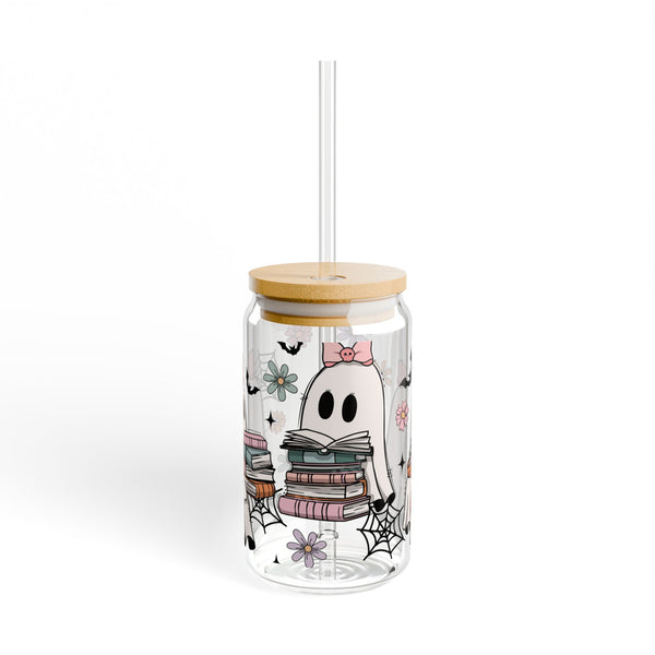 Ghost Bookstack Sipper Glass, 16oz