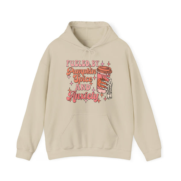 Fueled By Pumpkin Spice and Anxiety Unisex Heavy Blend™ Hooded Sweatshirt