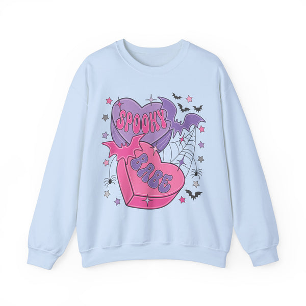 Spooky Babe Candy Conversation Hearts Unisex Heavy Blend™ Crewneck Sweatshirt