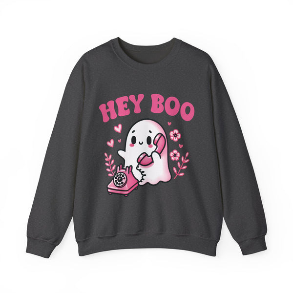 Hey Boo Ghost Unisex Heavy Blend™ Crewneck Sweatshirt