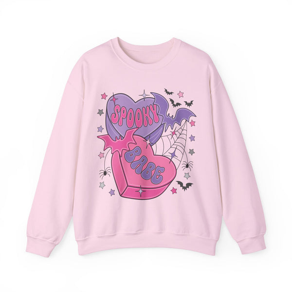 Spooky Babe Candy Conversation Hearts Unisex Heavy Blend™ Crewneck Sweatshirt