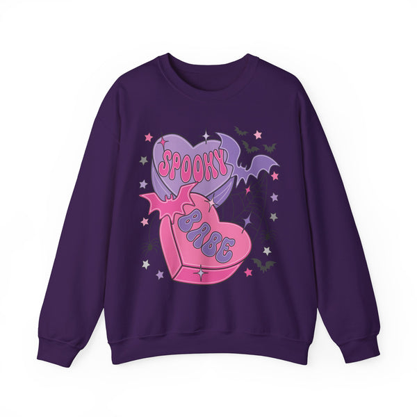 Spooky Babe Candy Conversation Hearts Unisex Heavy Blend™ Crewneck Sweatshirt