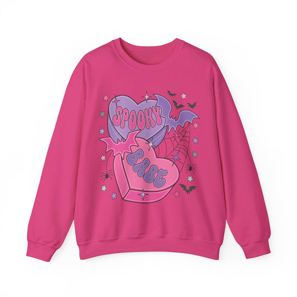 Spooky Babe Candy Conversation Hearts Unisex Heavy Blend™ Crewneck Sweatshirt