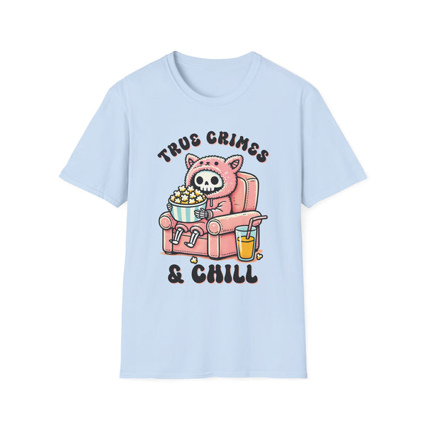 True Crimes and Chill Unisex Softstyle T-Shirt