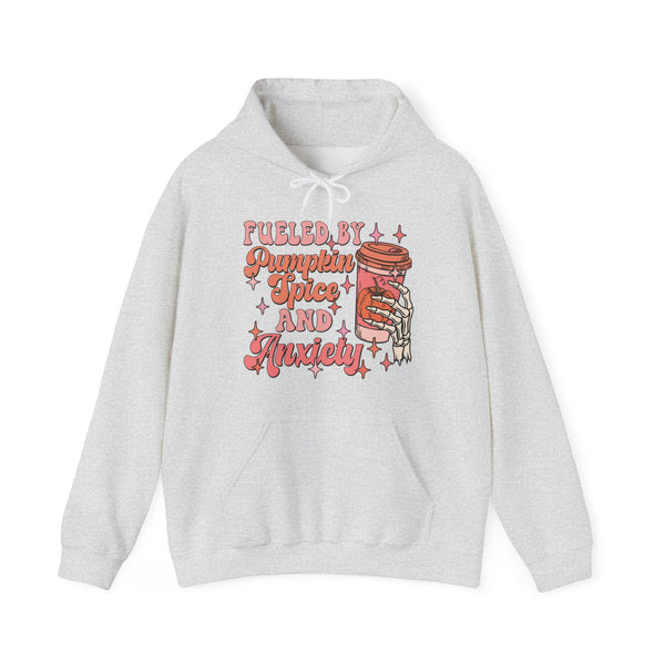 Fueled By Pumpkin Spice and Anxiety Unisex Heavy Blend™ Hooded Sweatshirt