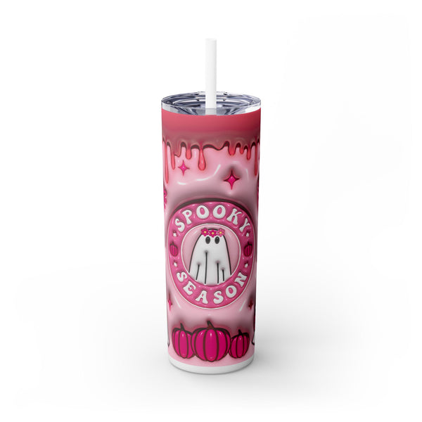 Spooky Season Skinny Tumbler with Straw, 20oz