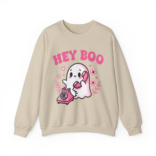 Hey Boo Ghost Unisex Heavy Blend™ Crewneck Sweatshirt