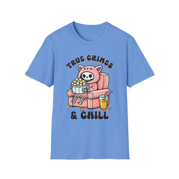 True Crimes and Chill Unisex Softstyle T-Shirt