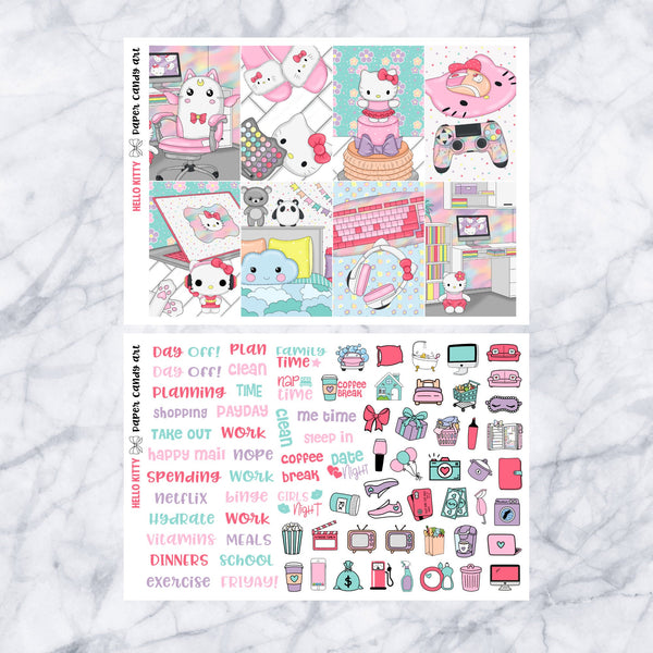 HP MINI KIT Hello Kitty // Weekly Planner Stickers Kit // Happy Planner Classic