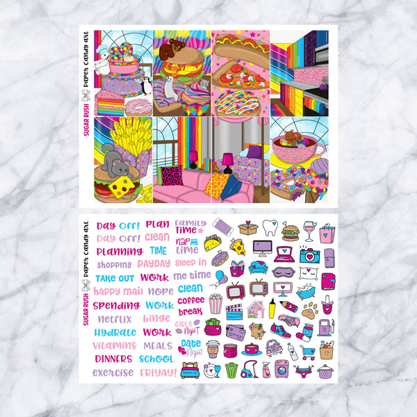 HP MINI Kit Sugar Rush // Weekly Planner Stickers Kit // Happy Planner Classic