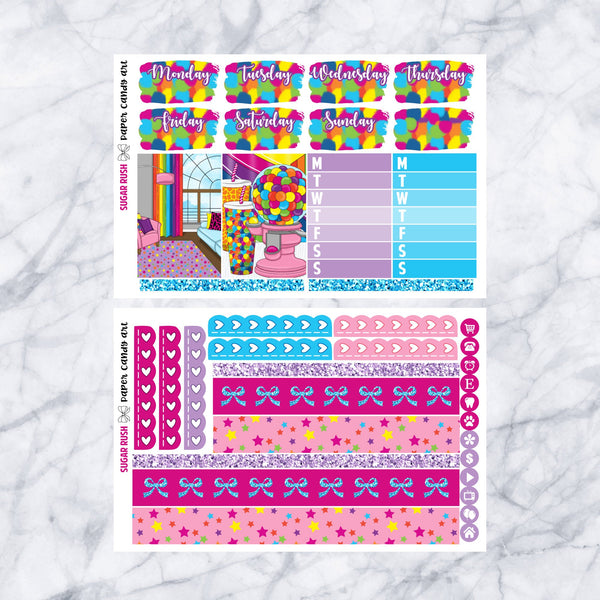 HP DELUXE Kit Sugar Rush // Weekly Planner Stickers Kit // Happy Planner Classic