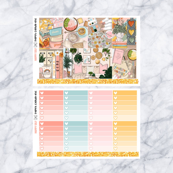 EC DELUXE Kit Happy Self // Weekly Planner Stickers Kit // Erin Condren