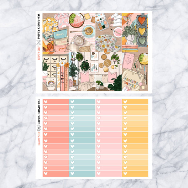 HP DELUXE Kit Happy Self // Weekly Planner Stickers Kit // Happy Planner Classic