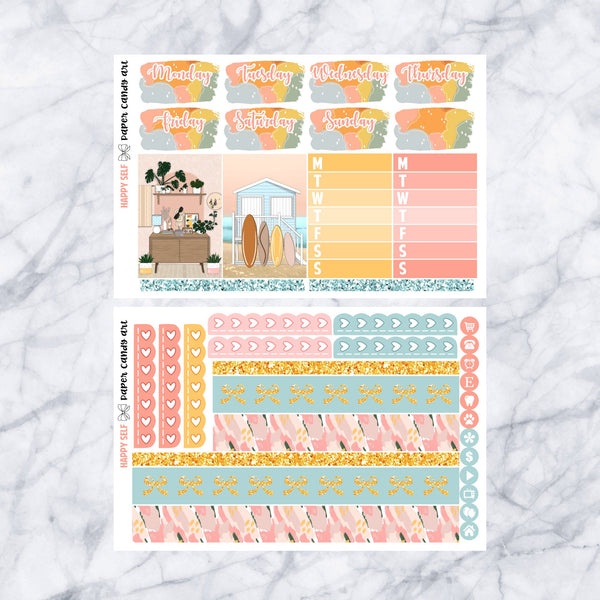 HP DELUXE Kit Happy Self // Weekly Planner Stickers Kit // Happy Planner Classic