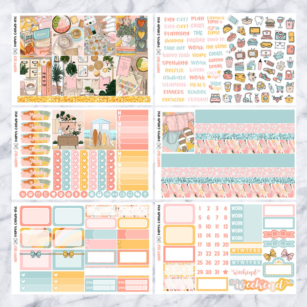 EC MINI Kit Happy Self // Weekly Planner Stickers Kit // Erin Condren