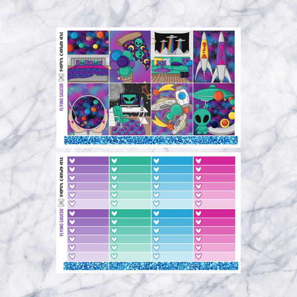 EC DELUXE Kit Flying Saucer // Weekly Planner Stickers Kit // Erin Condren