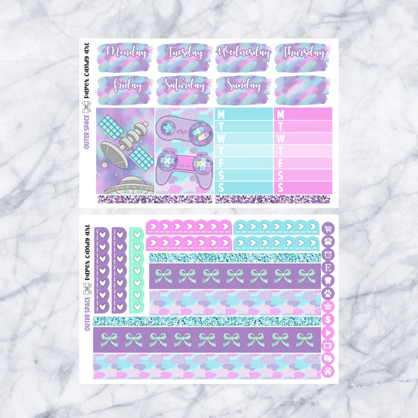 HP DELUXE Kit Outer Space // Weekly Planner Stickers Kit // Happy Planner Classic
