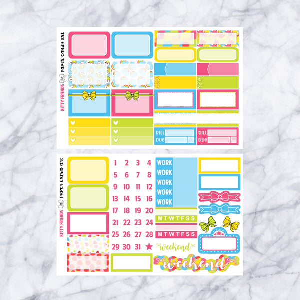 EC MINI Kit Kitty Friends // Weekly Planner Stickers Kit // Erin Condren