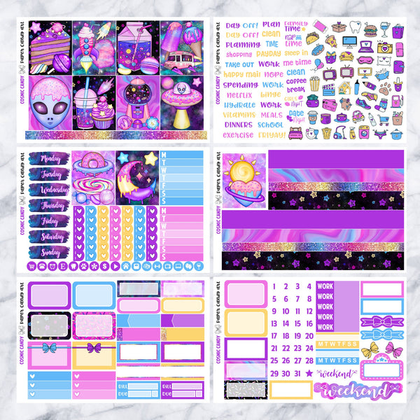 EC MINI Kit Cosmic Candy // Weekly Planner Stickers Kit // Erin Condren