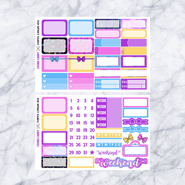HP MINI Kit Cosmic Candy // Weekly Planner Stickers Kit // Happy Planner Classic