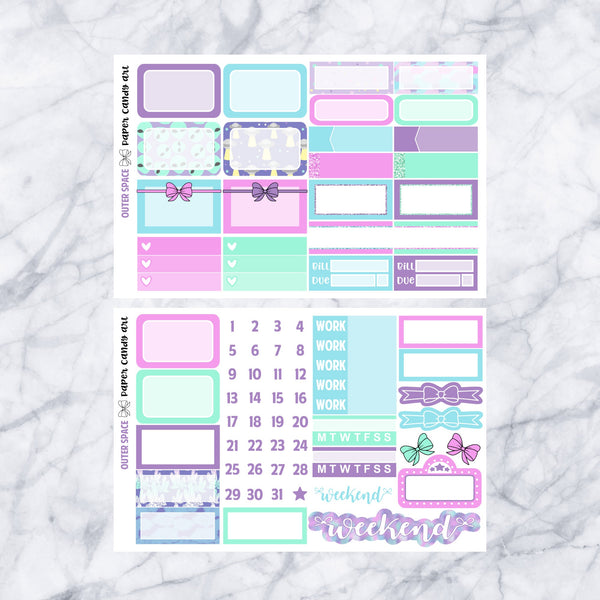 HP MINI Kit Outer Space // Weekly Planner Stickers Kit // Happy Planner Classic