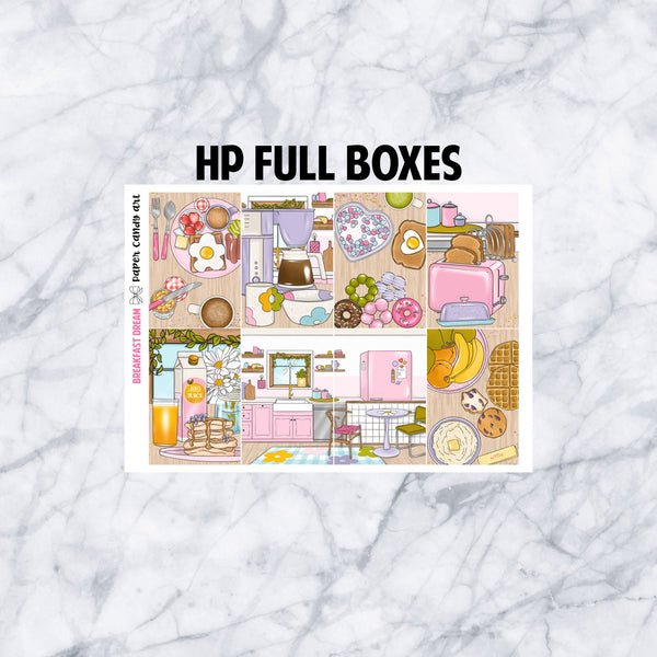 ADD-ONS Breakfast Dream // Planner Stickers // double box, glitter headers, full boxes, deco, fashion girls