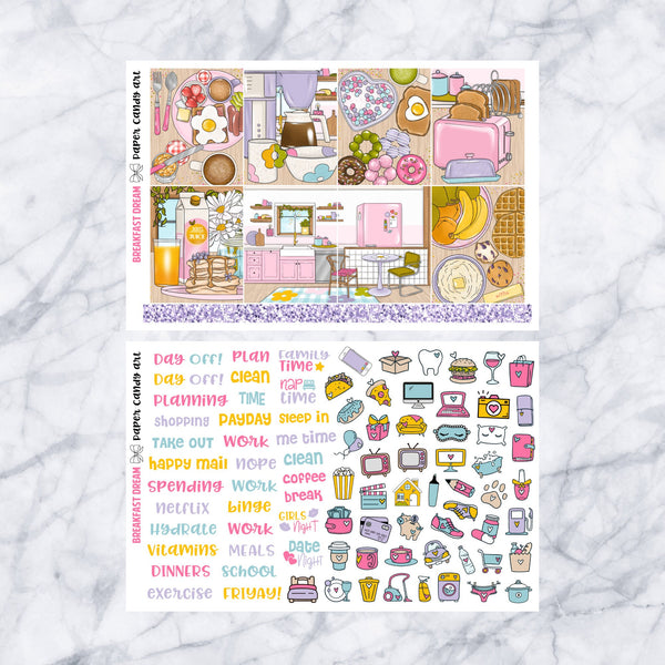 EC MINI Kit Breakfast Dream // Weekly Planner Stickers Kit // Erin Condren