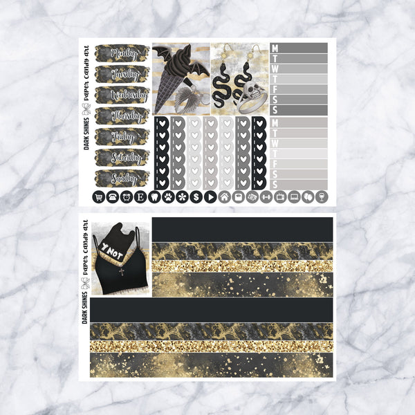 EC DELUXE Kit Dark Shines // Weekly Planner Stickers Kit // Erin Condren