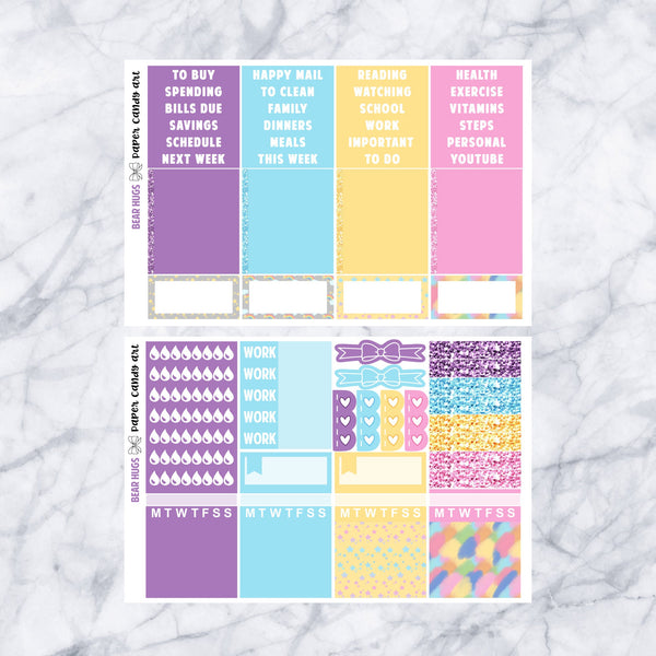 HP DELUXE Kit Bear Hugs // Weekly Planner Stickers Kit // Happy Planner Classic