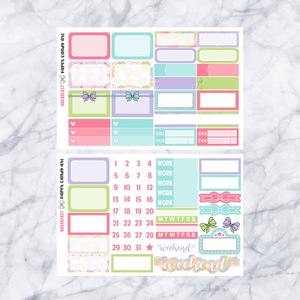 EC MINI Kit Breakfast // Weekly Planner Stickers Kit // Erin Condren