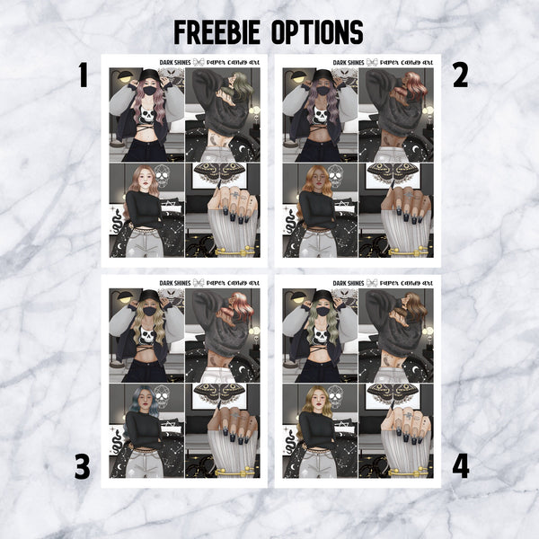 HP MINI Kit Dark Shines // Weekly Planner Stickers Kit // Happy Planner Classic