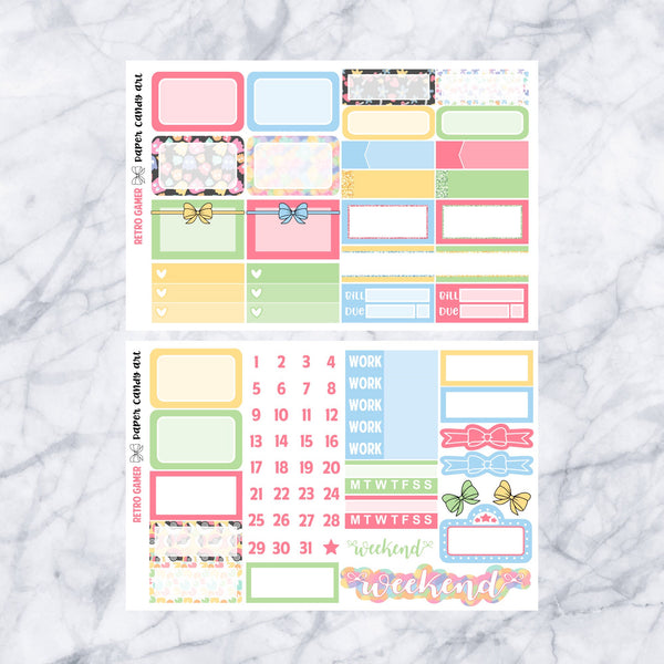 HP MINI Kit Retro Gamer // Weekly Planner Stickers Kit // Happy Planner Classic