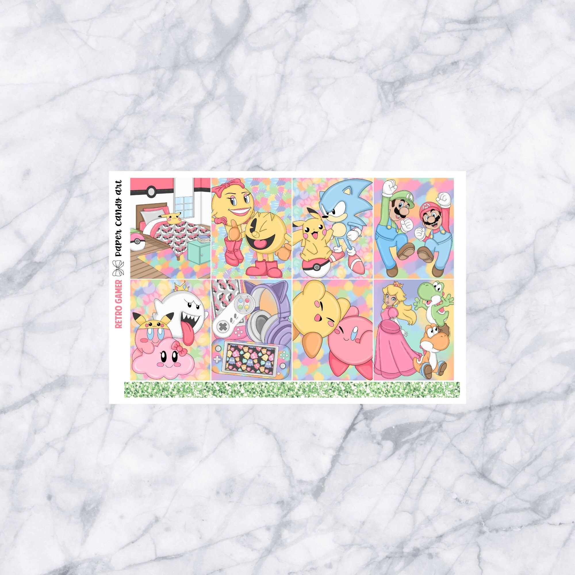 EC DELUXE Kit Retro Gamer // Weekly Planner Stickers Kit // Erin Condren