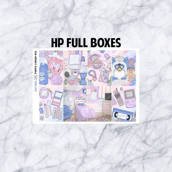 ADD-ONS 90s Vibes // Planner Stickers // double box, glitter headers, full boxes, deco, fashion girls