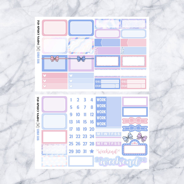 HP MINI Kit 90s Vibes // Weekly Planner Stickers Kit // Happy Planner Classic
