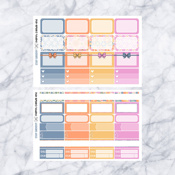 HP DELUXE Kit Stay Groovy // Weekly Planner Stickers Kit // Happy Planner Classic